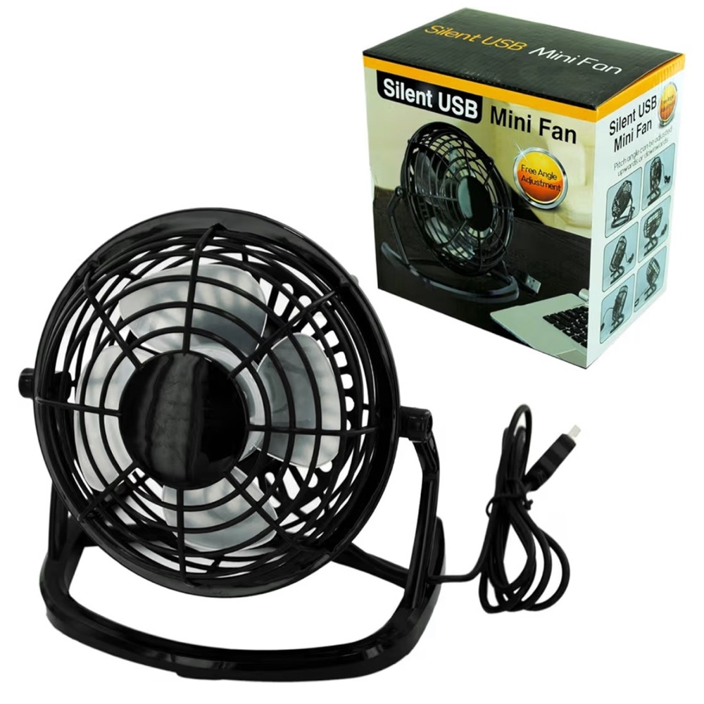 Silent USB Mini Fan - Black